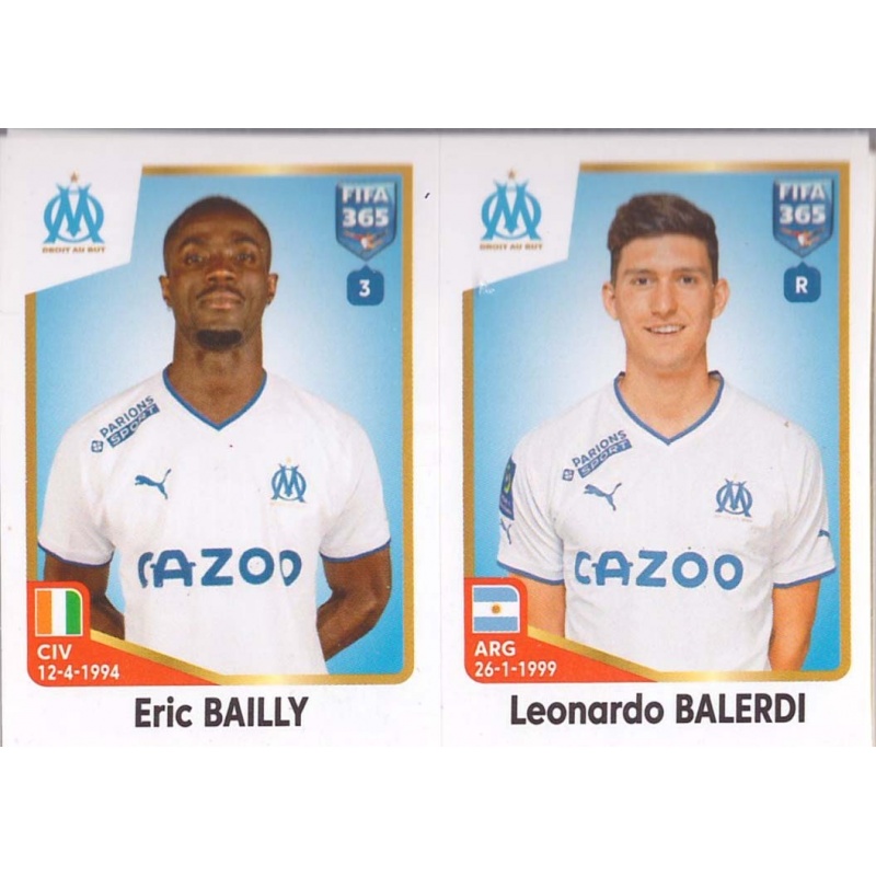 Buy Sticker Eric Bailly Leonardo Balerdi Olympique Marsella Panini