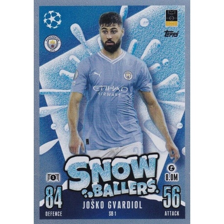 Offer Soccer Cards Jo Ko Gvardiol Snow Ballers Topps Match Attax