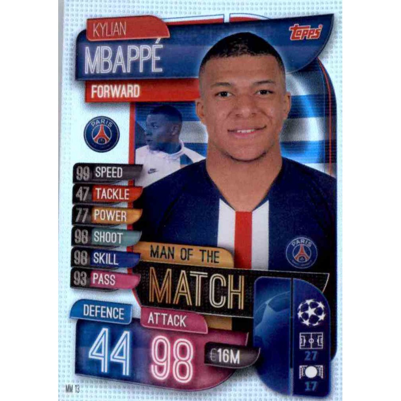 Sale Online Kylian Mbapp Psg Match Attax Extra By Topps