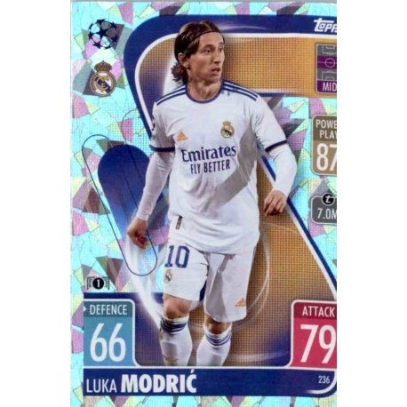 Cromos de Fútbol Luka Modrić Crystal Parallel Real Madrid Topps Match