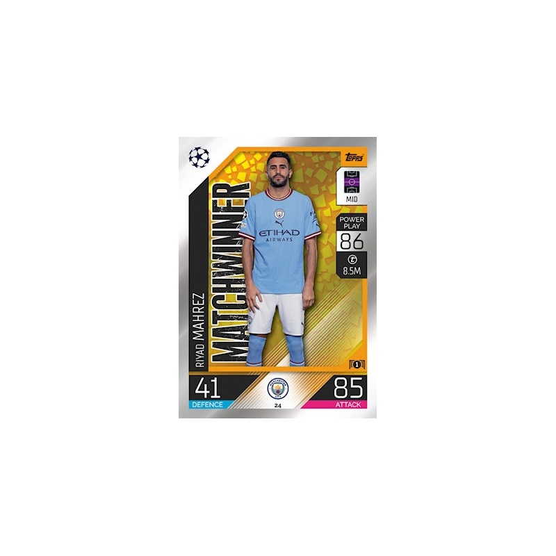 Venta Cromos Riyad Mahrez Matchwinner Manchester City Topps Match Attax