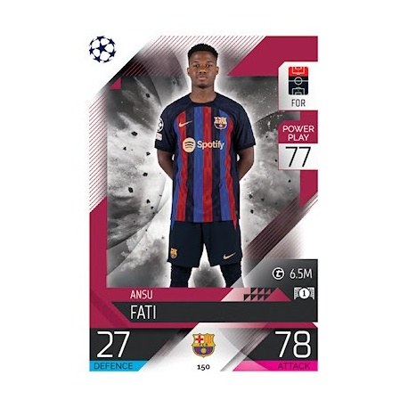 Offer Soccer Cards Ansu Fati Barcelona Topps Match Attax 2022 23