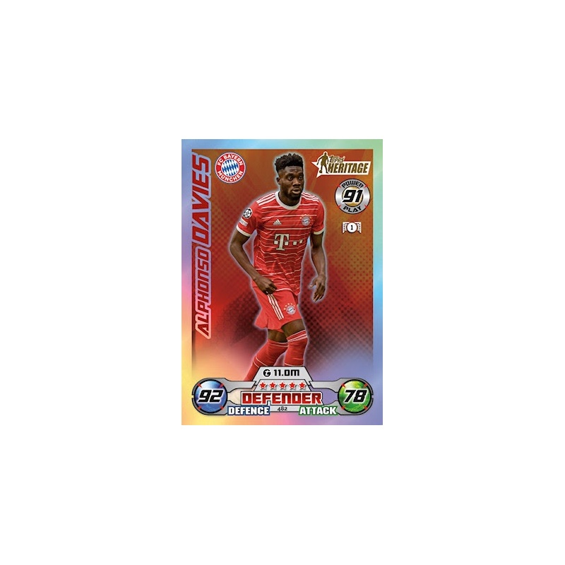 Buy Cards Alphonso Davies Topps Heritage Bayern München Topps Match