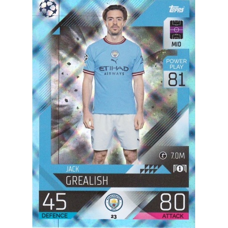 Offer Soccer Cards Jack Grealish Manchester City Crystal Match