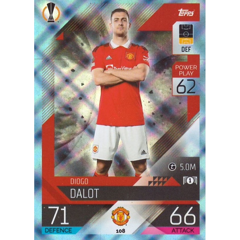 Sale Cards Diogo Dalot Manchester United Crystal Topps Match Attax 2022-23