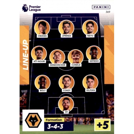 Line-Up Wolverhampton Wanderers 369