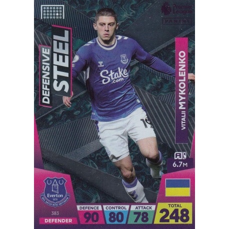 Venta Cromos Vitaliy Mykolenko Defensive Steel Adrenalyn Premier League ...