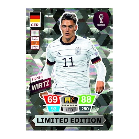 Offer Soccer Cards Florian Wirtz Limited Edition Germany Limited Edition  Adrenalyn XL Fifa World Cup Qatar 2022