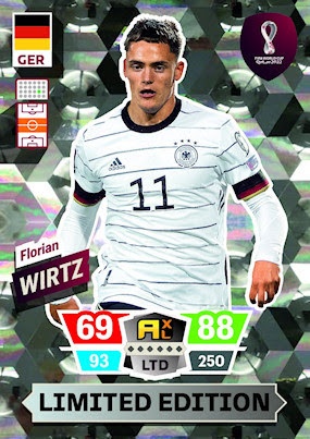 Offer Soccer Cards Florian Wirtz Limited Edition Germany Limited