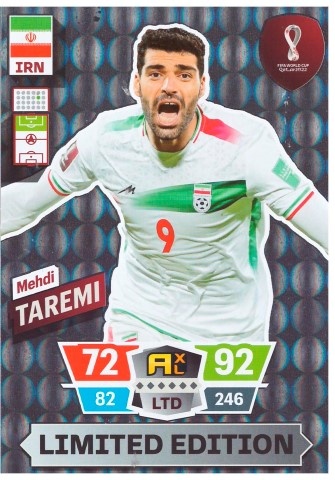 2022 3R Qatar World Cup FIFA - E07 IRAN SOCCER TEAM Sticker Promo Medhi  Taremi