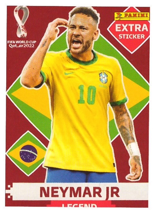 Figurinha EXTRA STICKER - LEGEND do Neymar - Copa do Mundo de 2022,  conservada