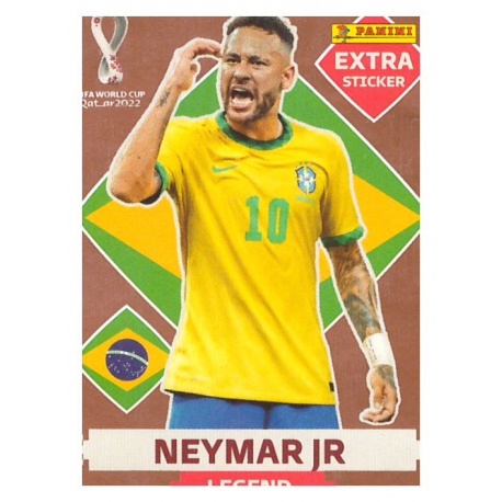 Figurinha Extra do Neymar Jr. Bronze Legend da Copa do Mundo do Qatar 2022  - Item de Coleção Original Panini