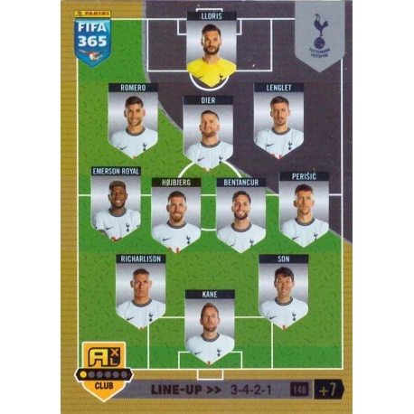 Line-up Team Mate Tottenham Hotspur 148