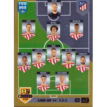 Line-up Team Mate Atlético Madrid 166