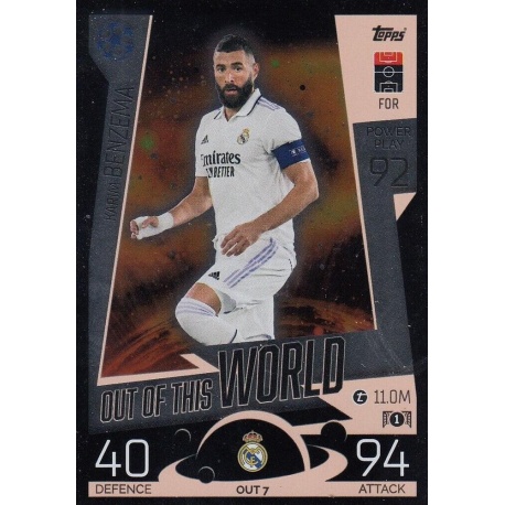 Buy Cards Karim Benzema Real Madrid Match Attax Extra 22/23