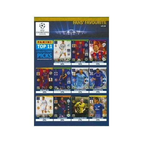 Panini Top 11 Collectors Picks Fans Favourite UE128