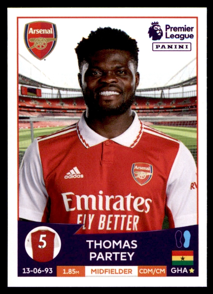 Buy Sticker Thomas Partey Arsenal Premier League Stickers 2023