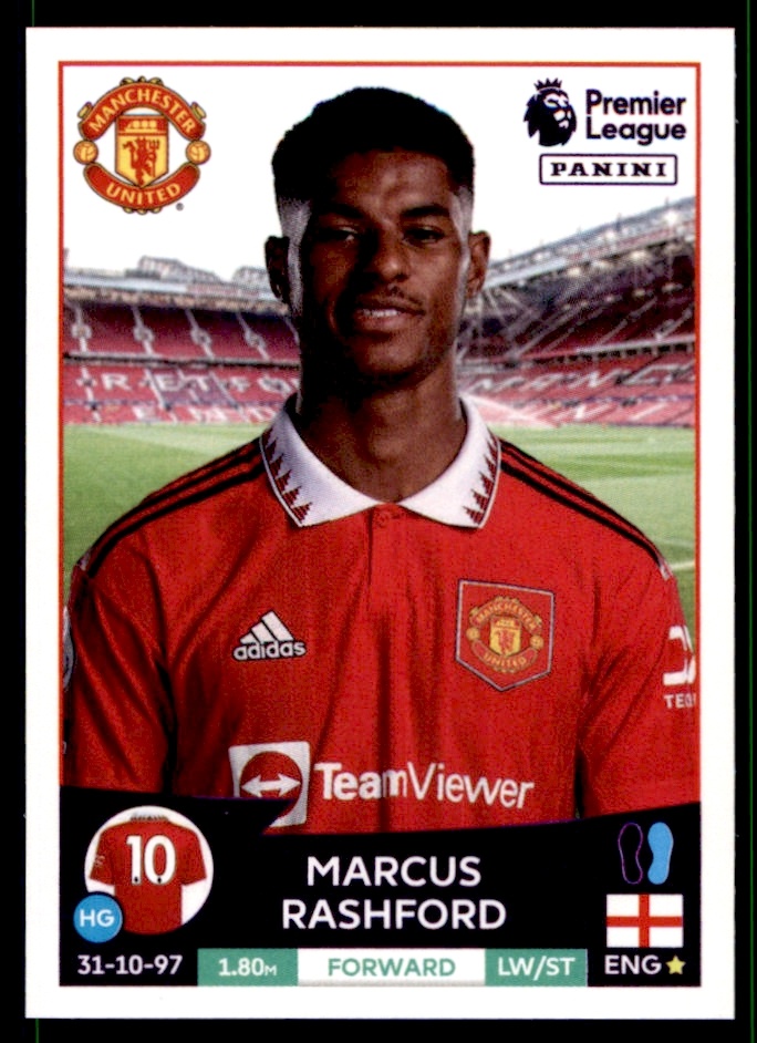 Sale Sticker of Marcus Rashford Manchester United Panini Premier