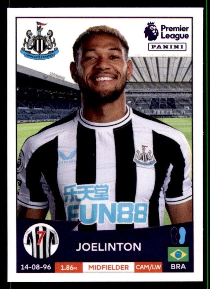 Sale Sticker of Joelinton Newcastle United Panini Premier League 