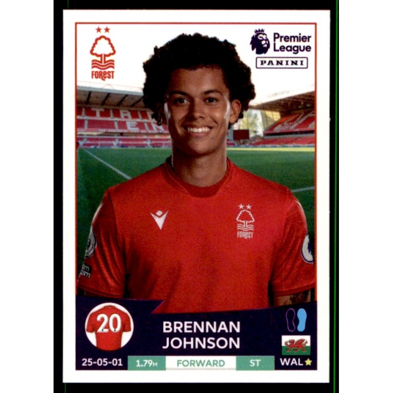 Buy Sticker Brennan Johnson Nottingham Forest Panini Premier 