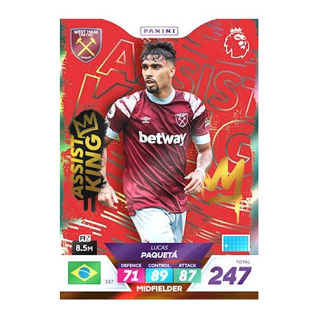 Lucas Paquetá Assist King West Ham United 347