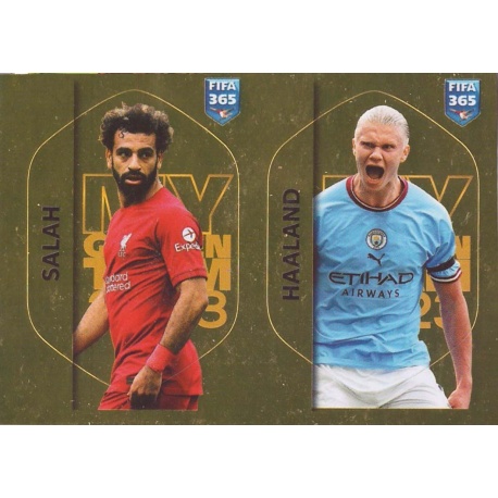 FIFA 365 2023 My Golden Team sticker SALAH/HAALAND , MINT Panini