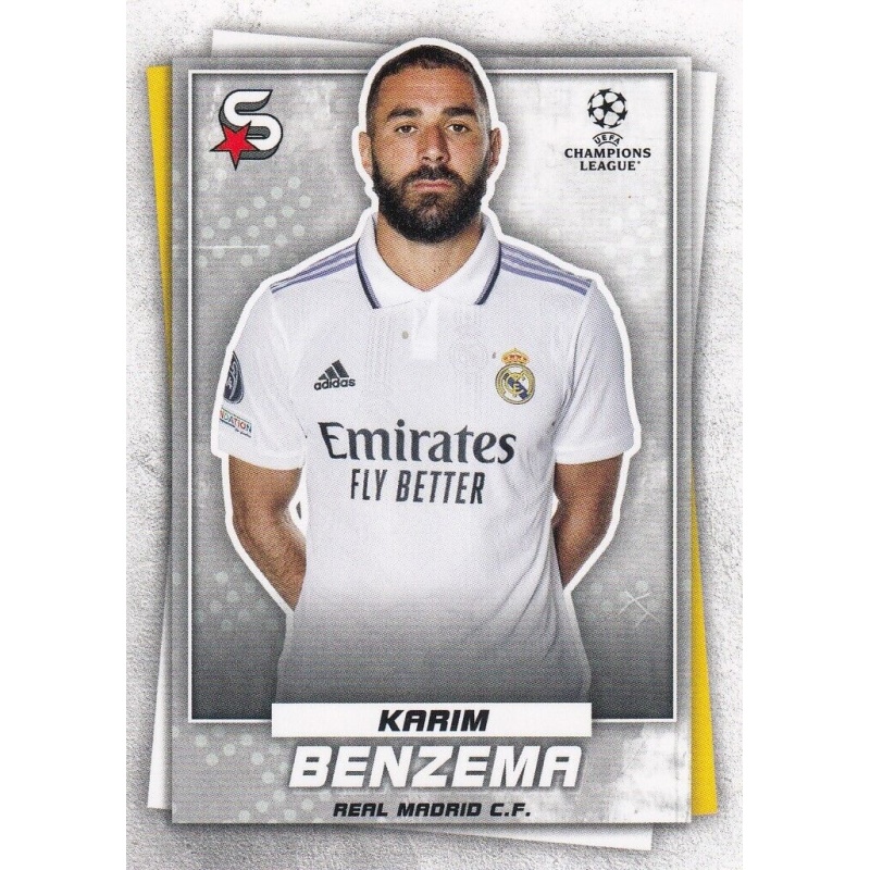 ⚪🟣 Benzema 🇫🇷  Tarjetas de fútbol, Cartas de fútbol, Logotipo del real  madrid