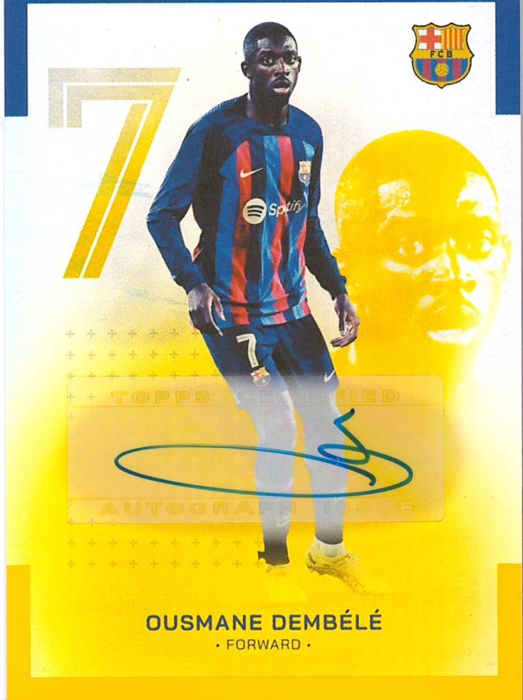 Ousmane Dembélé Auto 28/50 Topps Official Team Set FC Barcelona