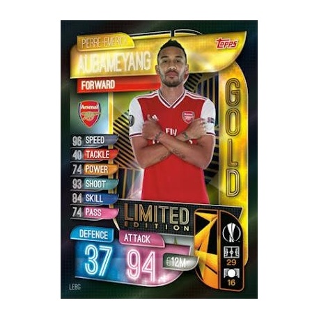 Sale Cards Pierre-Emerick Aubameyang Gold Limited Edition Match Attax  Champions UK Edition 2019-20