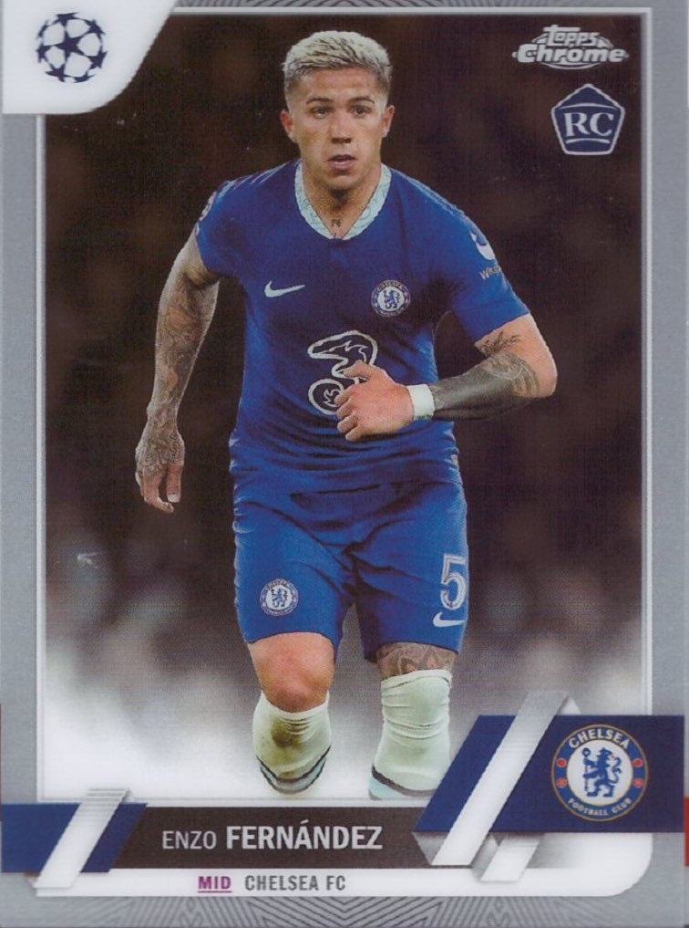 Sale Cards Enzo Fernández Chelsea Rookie Topps Chrome Uefa