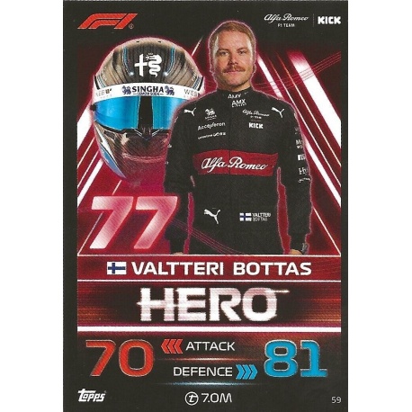 Offer Cards Valtteri Bottas - F1 Hero Alfa Romeo Topps Turbo Attax 2023