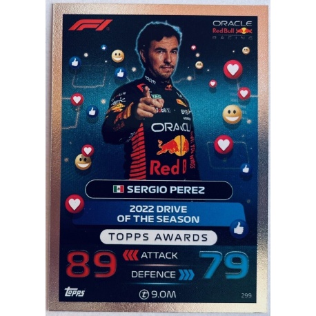 Sergio Perez Topps Awards 299