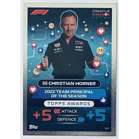 Christian Horner Topps Awards 301