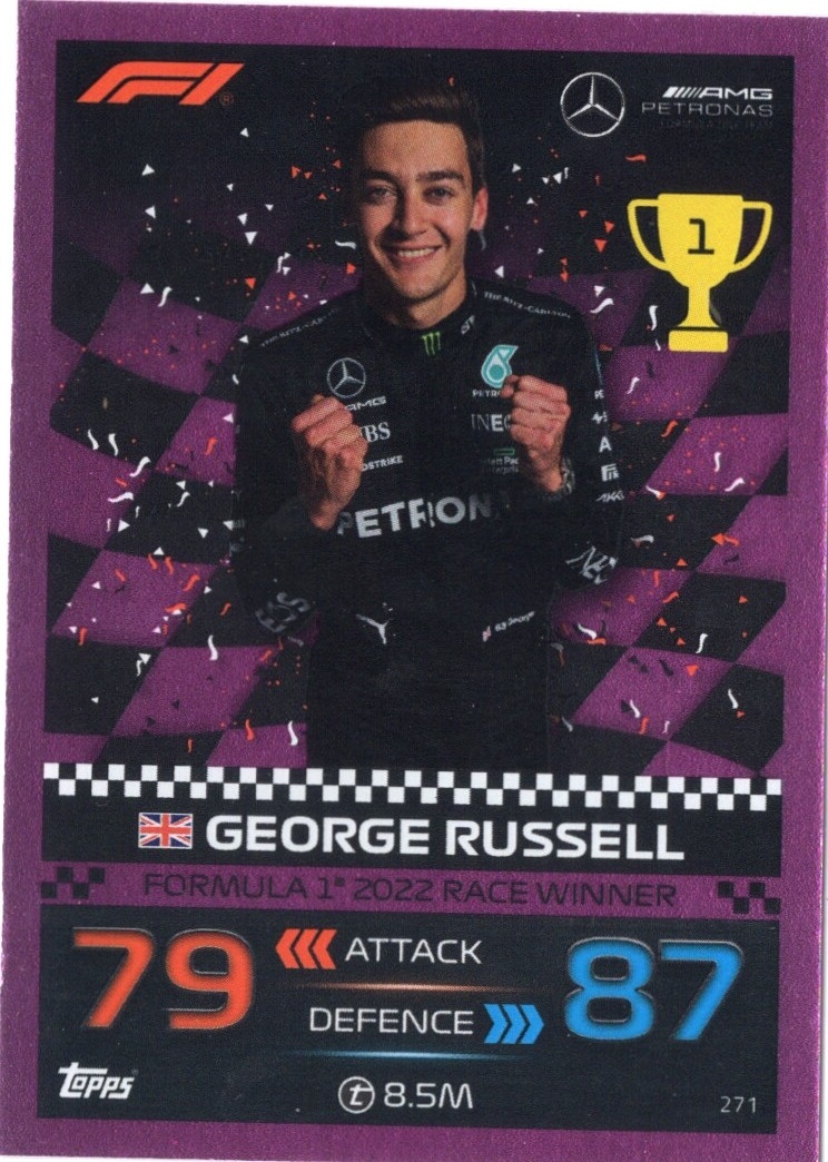Buy Cards George Russell Pink Parallel F1 2022 Race Winners
