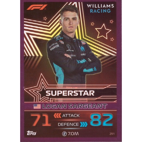 Logan Sargeant Pink Parallel F1 Superstars 291