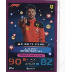 Charles Leclerc Pink Parallel Topps Awards 300