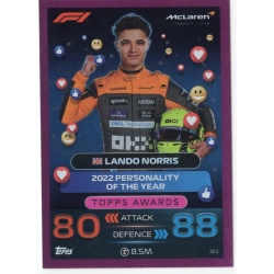 Lando Norris Pink Parallel Topps Awards 302