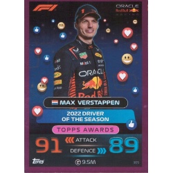 Max Verstappen Pink Parallel Topps Awards 305