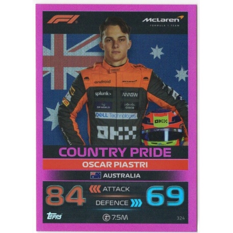 Oscar Piastri Pink Parallel F1 Country Pride 324