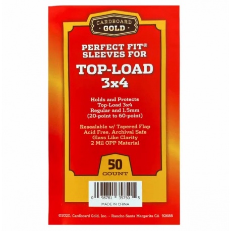 Top-Load Toploader Sleeves 3x4