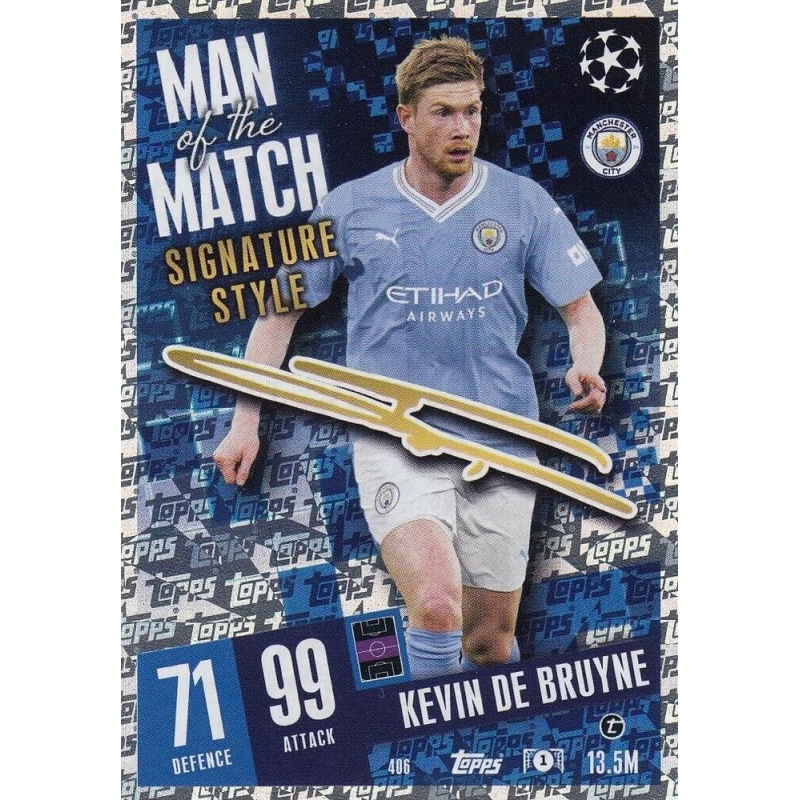 Buy Cards Kevin De Bruyne Manchester City Man of the Match 