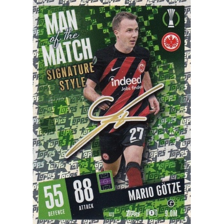 Mario Götze Man of the Match Signature Style Eintracht Frankfurt 411