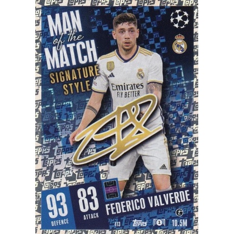 Federico Valverde Man of the Match Signature Style Real Madrid 413