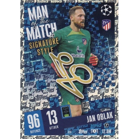 Jan Oblak Man of the Match Signature Style Atlético Madrid 414