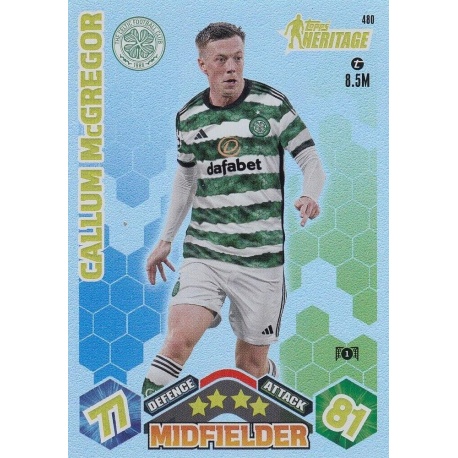 Callum McGregor Topps Heritage Celtic FC 480