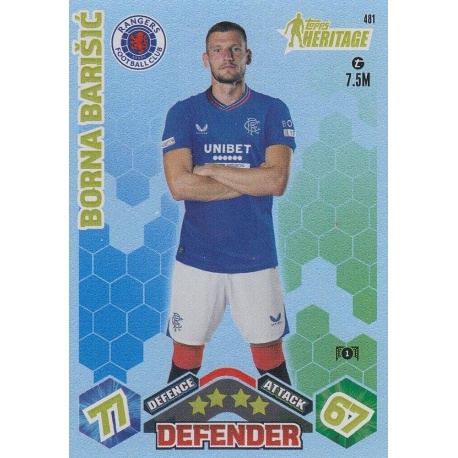 Borna Barišić Topps Heritage Rangers FC 481