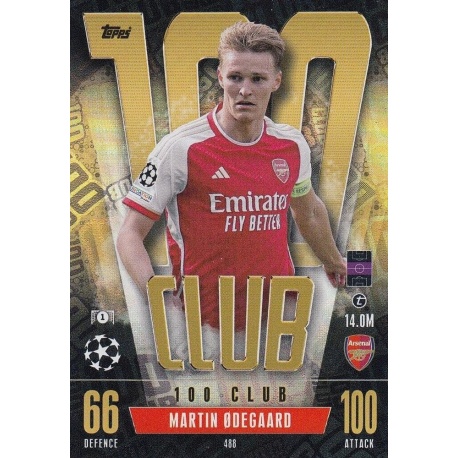 Martin Ødegaard 100 Club Arsenal 488