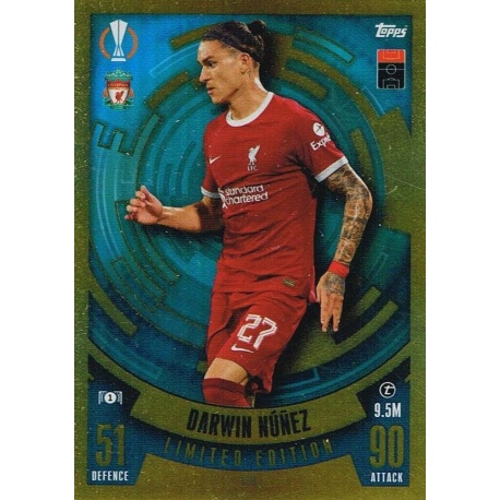 Offer Soccer Cards Darwin Núñez Liverpool Limited Edition Match 