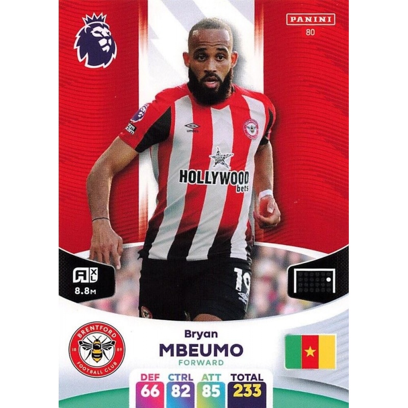 Cromos de Fútbol Bryan Mbeumo Brentford Panini Adrenalyn XL Premier