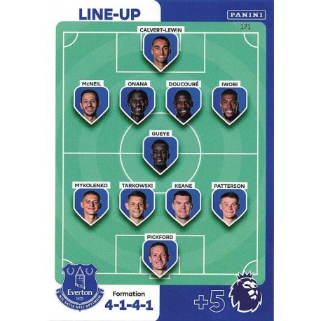 Line-Up Everton 171